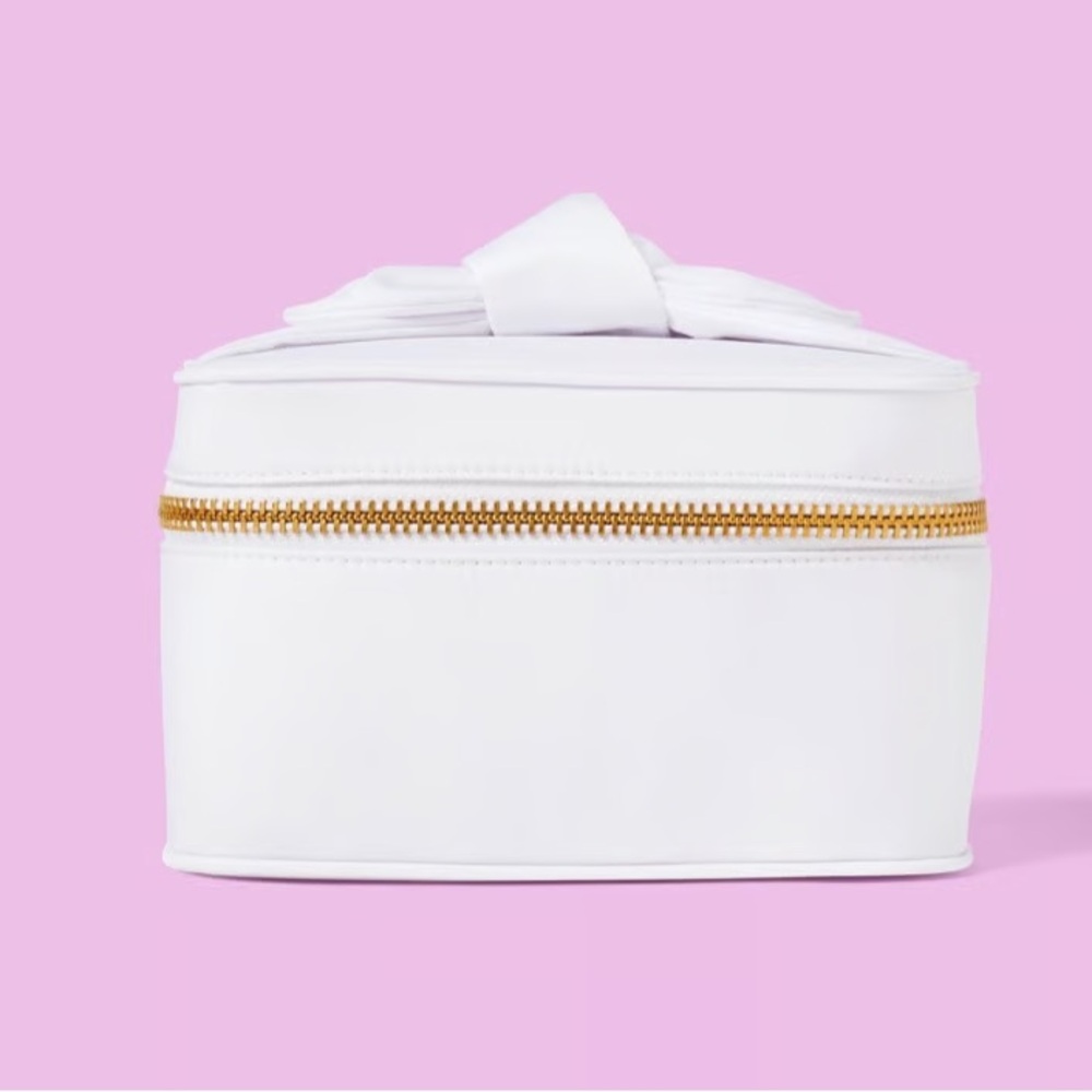 NWT Stoney Clover x Target White Top Knot Bow Cosmetic Makeup Case Bag